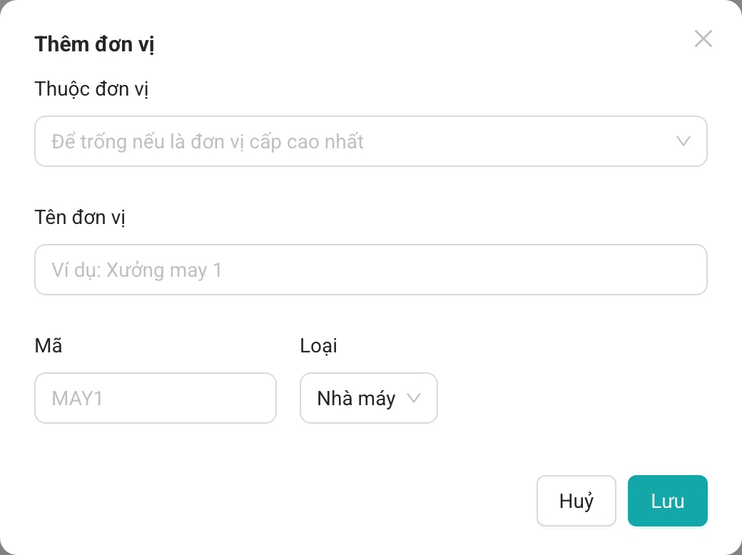 Thêm đơn vị.